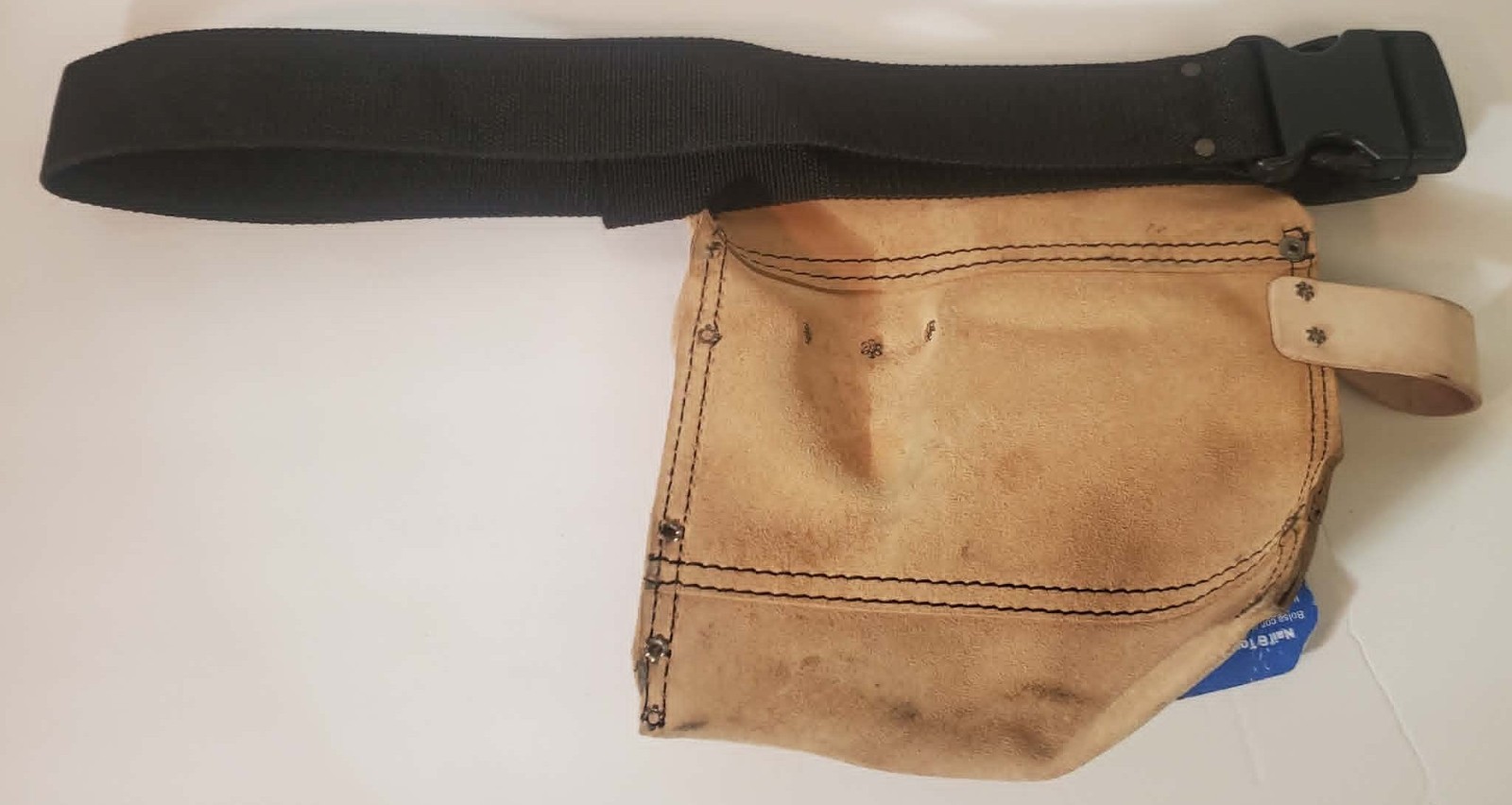 Kobalt Suede Nail and Tool Bag with Poly Web Belt