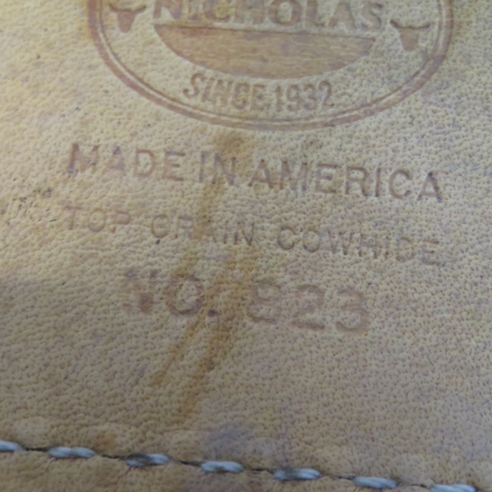 Vintage McGuire-Nicholas No. 823 Tan Cowhide Leather Nail Tool Belt Pouch