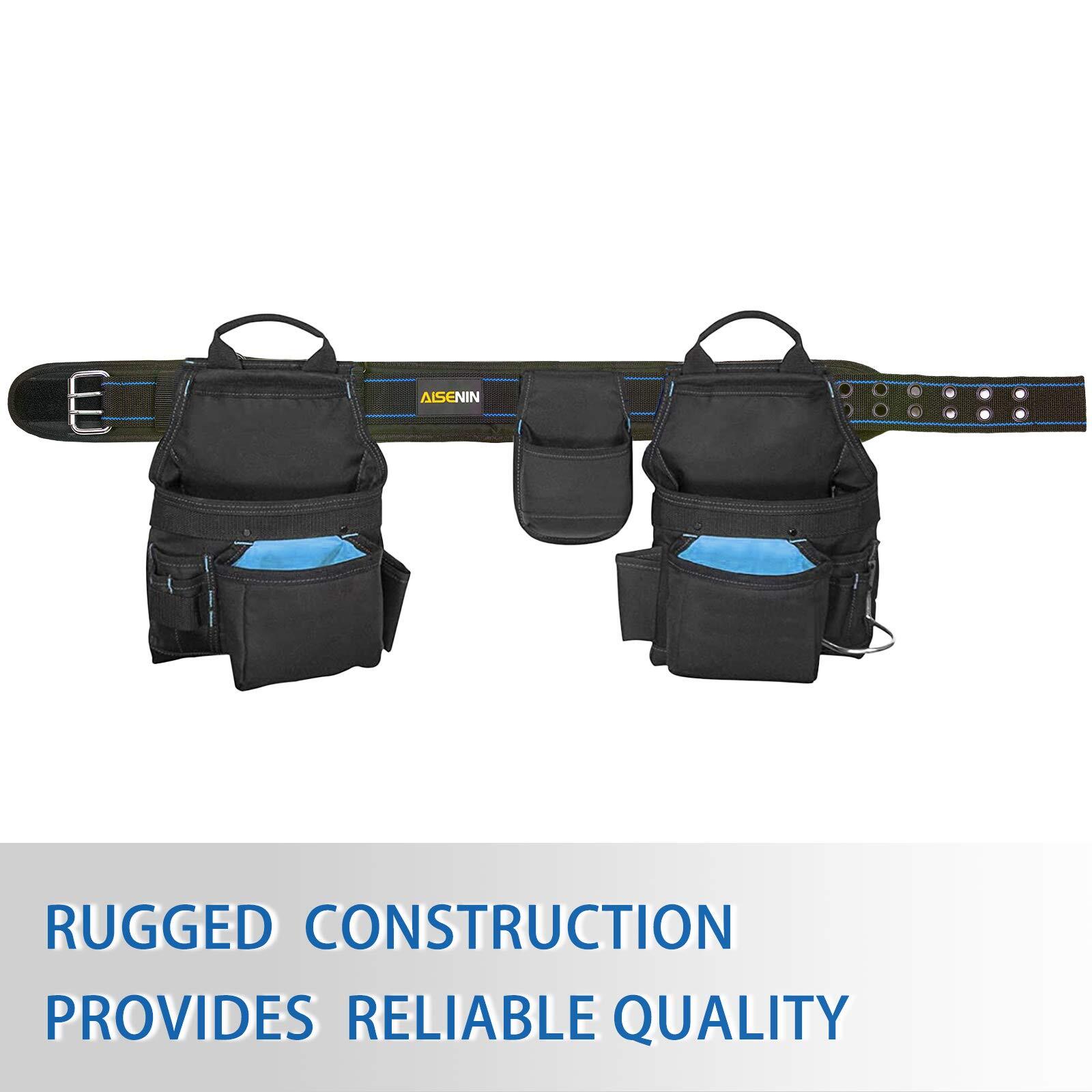 3 Inch Padded Tool Belt Work Tool Belt For Heavy Duty Workblue And Black