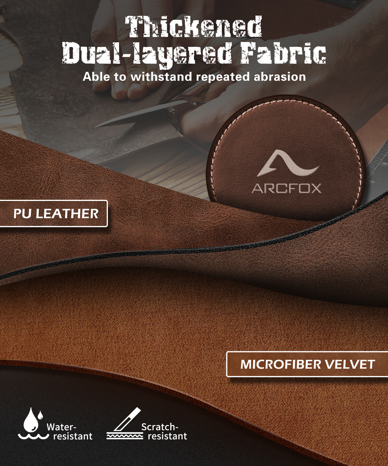 Brown Leather Multi-Pocket Tool Belt Pouch Electrician Work Tool Belt Pouch Bag