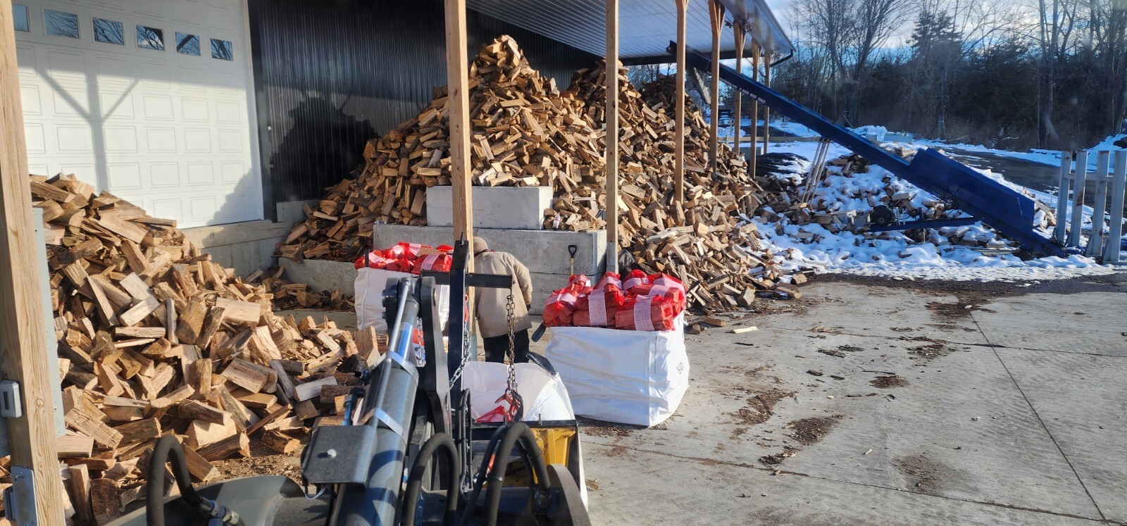 100pcs Firewood Bags MESH FIREWOOD BAGS .75 CUBIC FOOT FREE SHIPPING