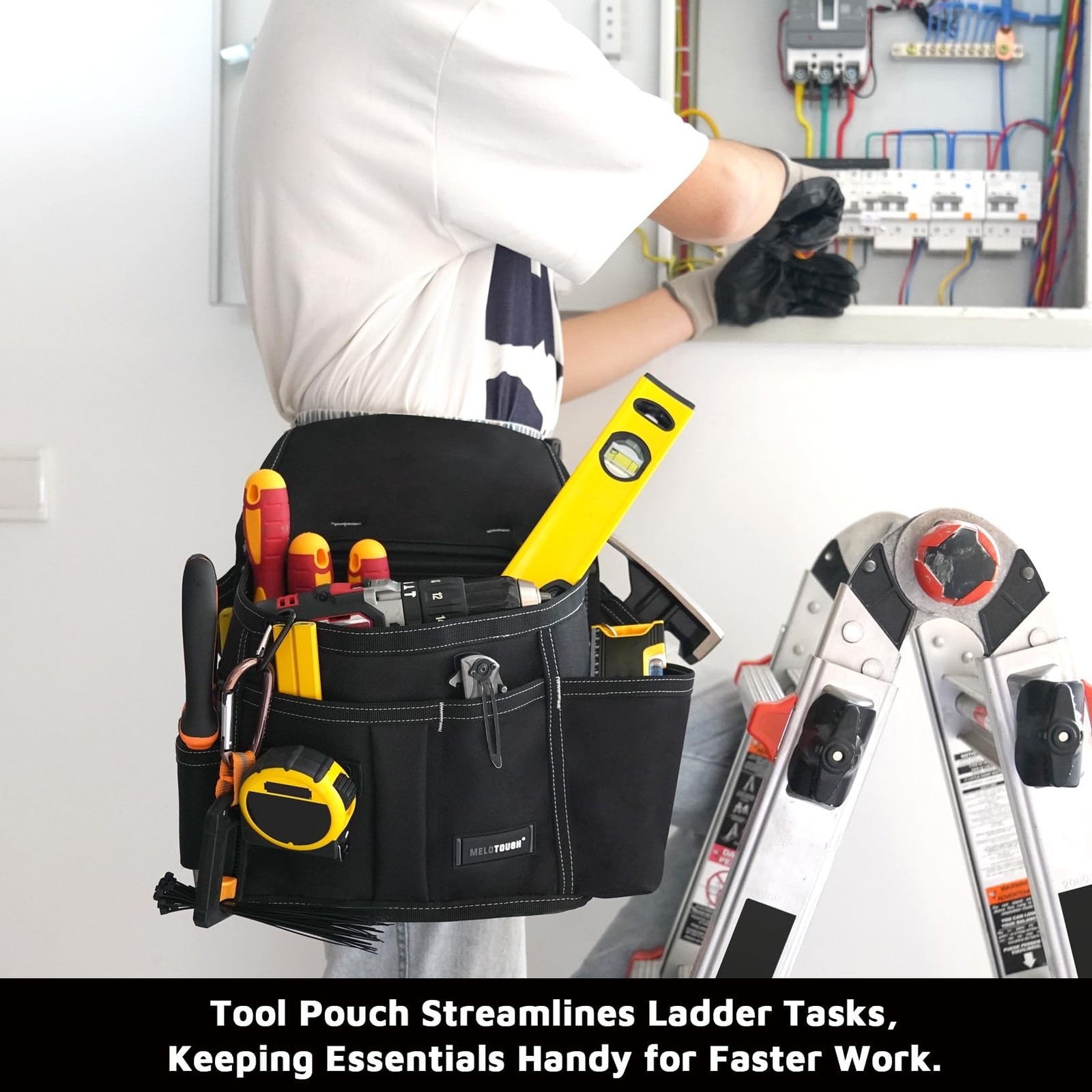 MELOTOUGH Professional Tool Belt Pouch,Small Tool Pouch with Belt,Left/Right …