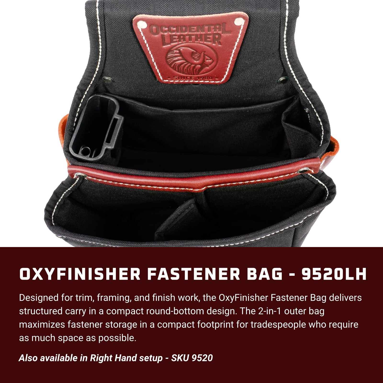 Occidental Leather 9520LH OxyFinisher Fastener Bag – Left Handed