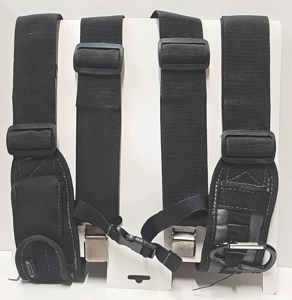 McGuire Nicholas Tool Rider Gel Foam Padded Suspenders BL 30289 Alligator Clips