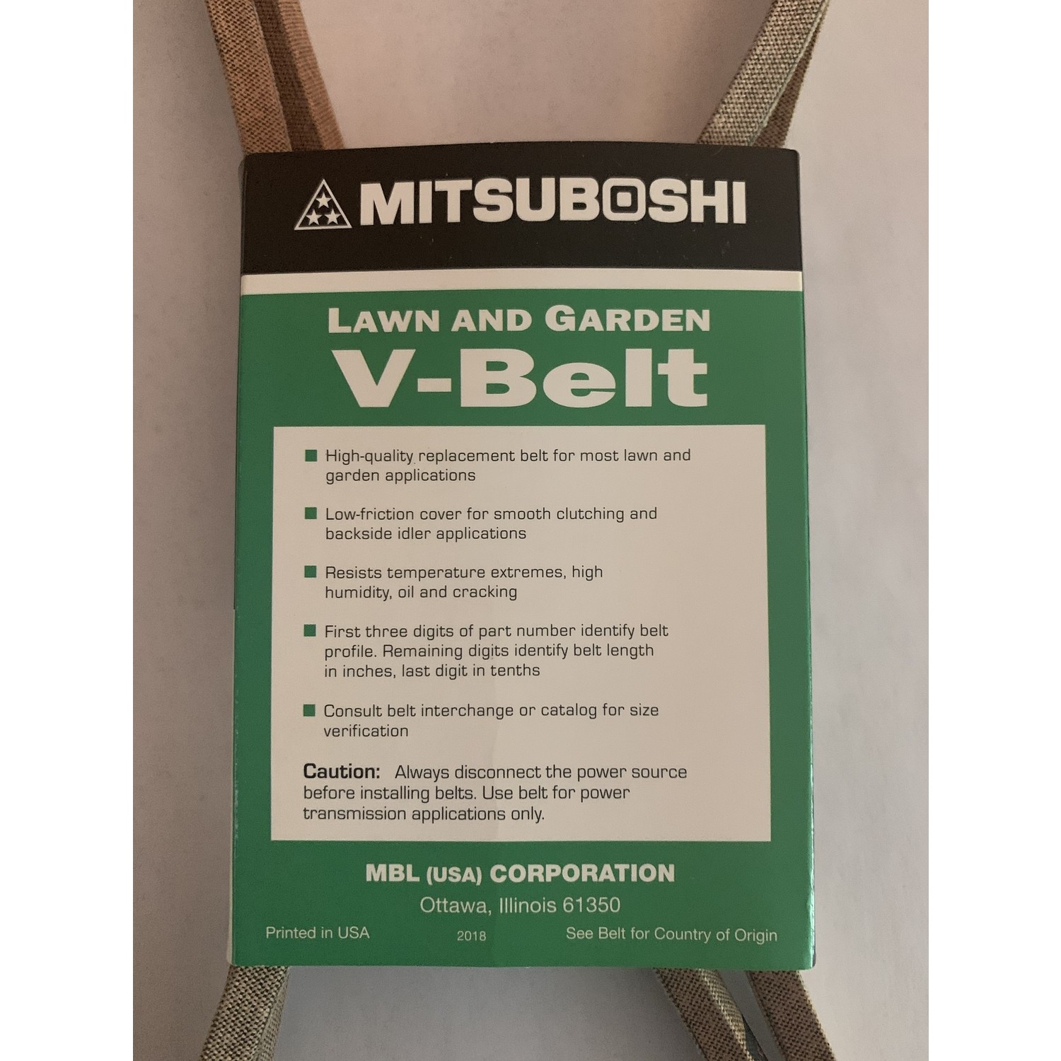 Mitsuboshi 4LK300A Beige Aramid Fiber V-Belt 30 L x 0.5 W in. for Riding Mowers