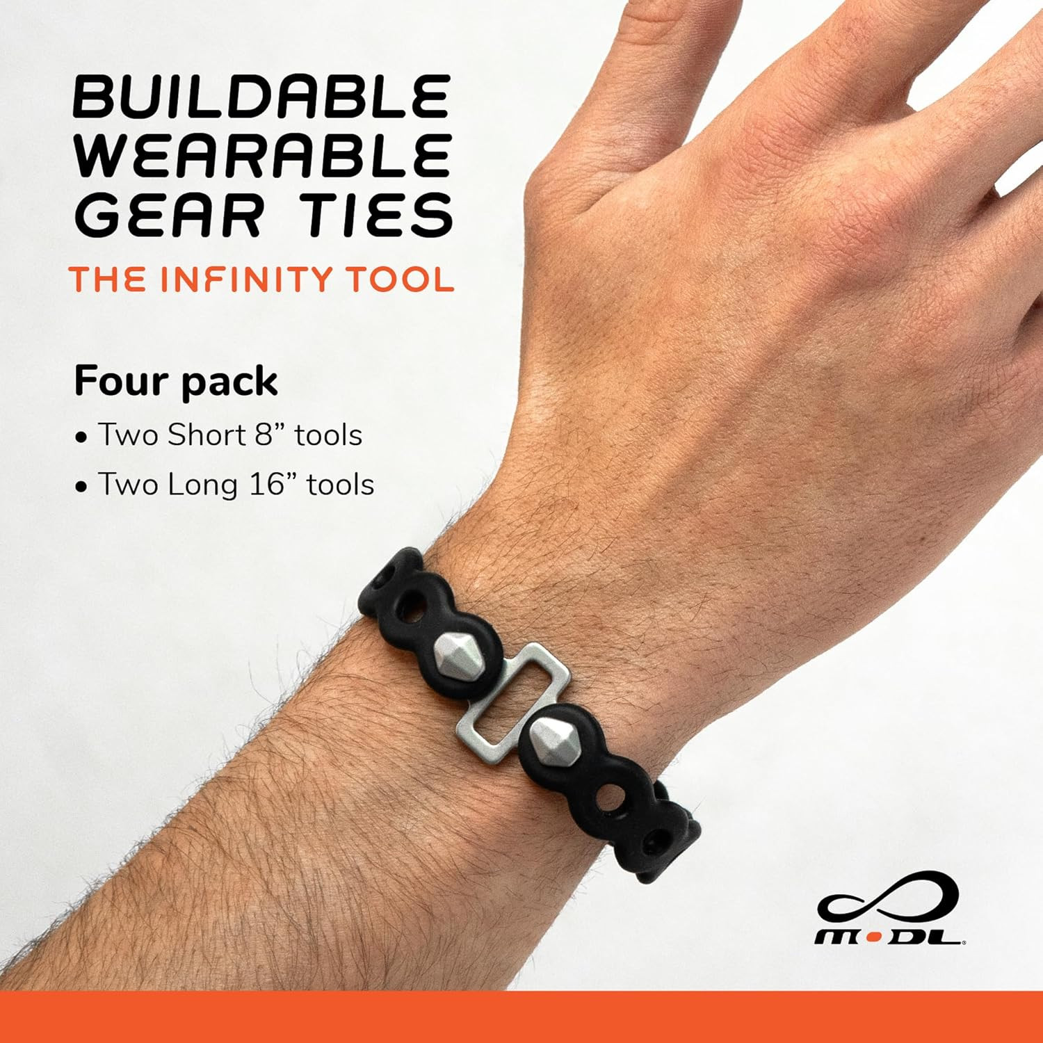Infinity Tool™ 2.0 Modular Straps (4-Pack) – Flexible Multi-Tool, Gear Strap, We