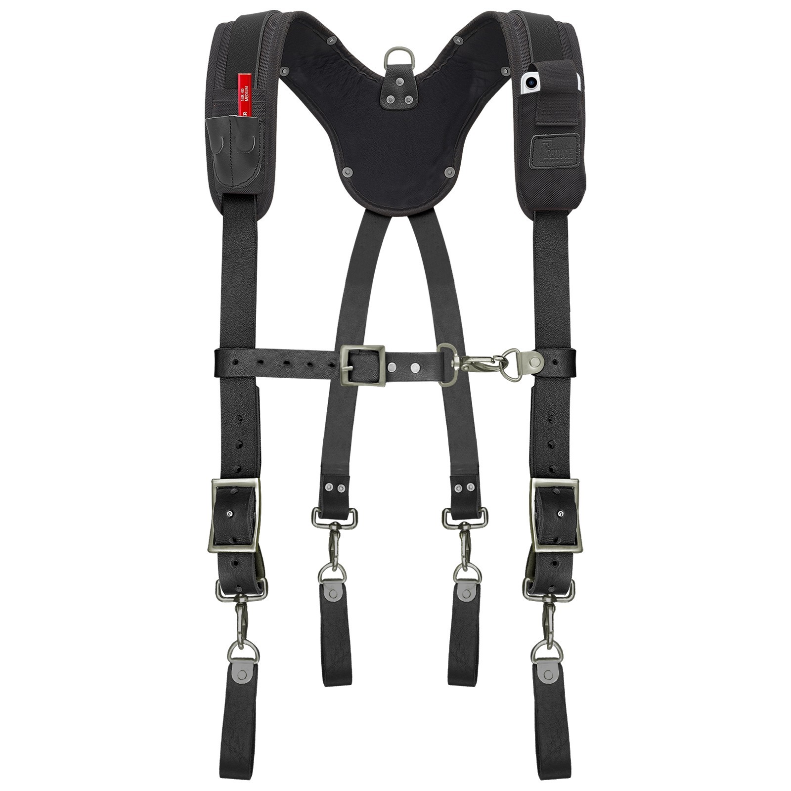 TRUTUCH Nylon and Leather Tool Belt with Leather Work Suspender | Construction