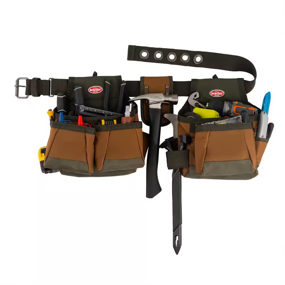 23.75 In. 10-Pocket Builder’S Work Tool Belt Rig