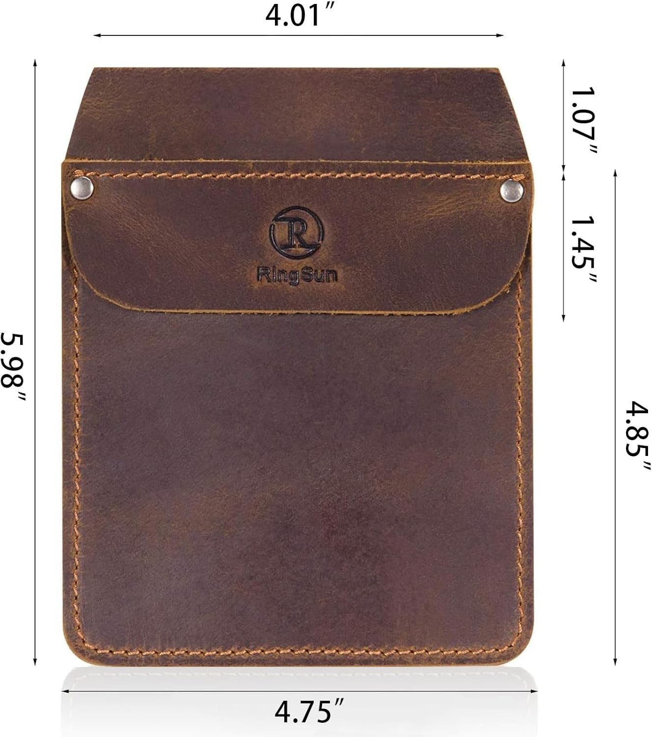 Leather Pocket Protector, Durable Tool Pouch for Men, Fits Jeans and Shirts