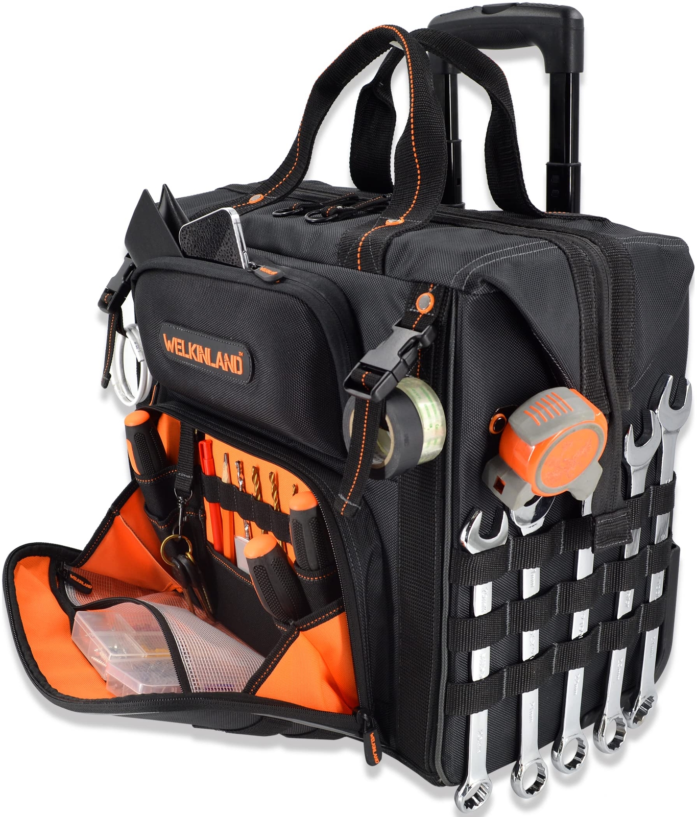 46pockets26″ Rolling Tool Bag Tool Bag With Wheels Large Tool Bag Rolling Tote B