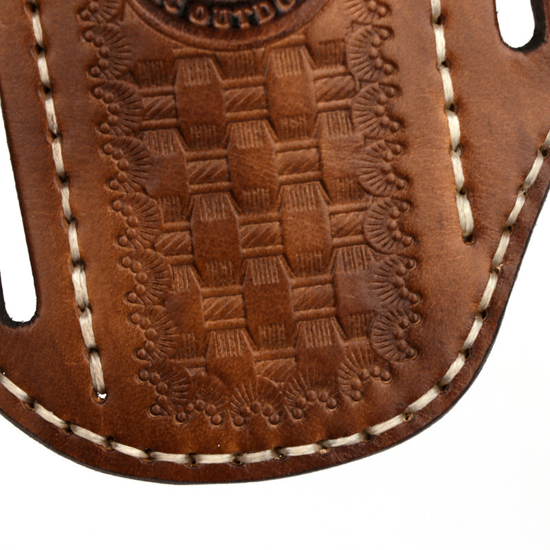 TOURBON Leather Mini Pockets Folding Knife Belt Pouch Tool Carry Sheath Cover US