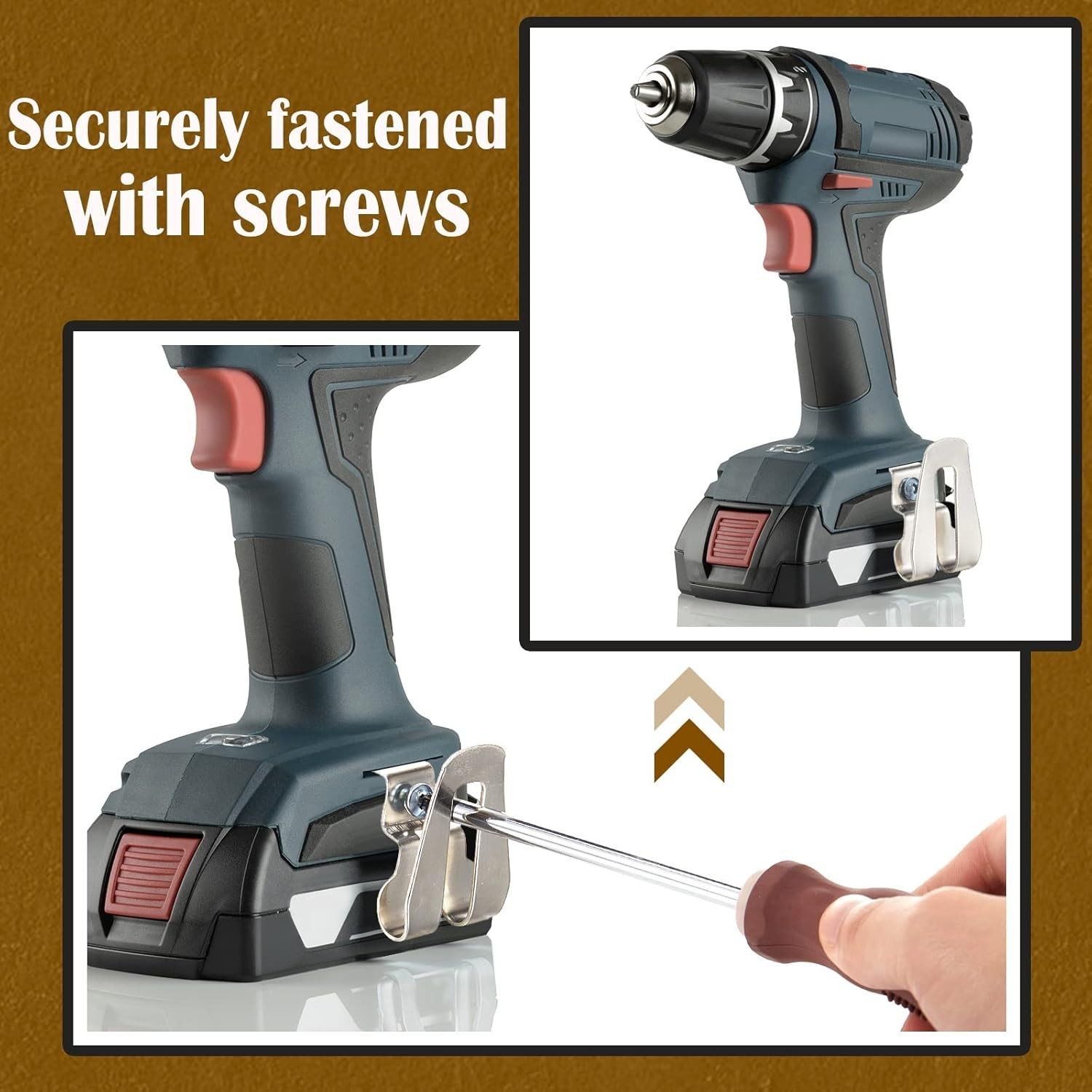 Compact Stainless Steel Drill Hook Clips – 8 Pieces for Easy Installation