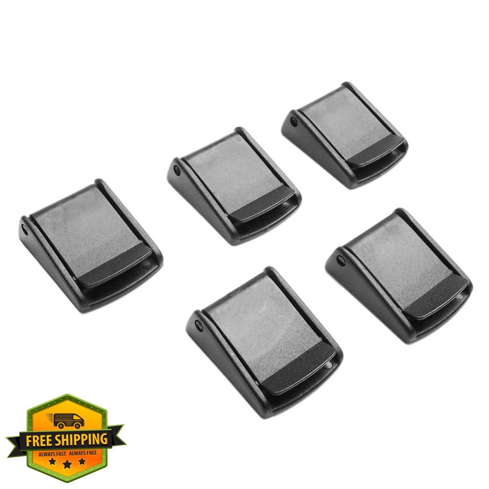 CooBigo 1 Inch Webbing Cam Buckles Black