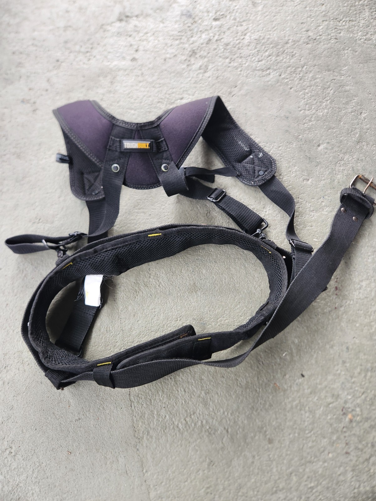Toughbuilt Pro Carpenter Suspension Rig Deluxe 18 Pocket Tool Belt Used 4 Point