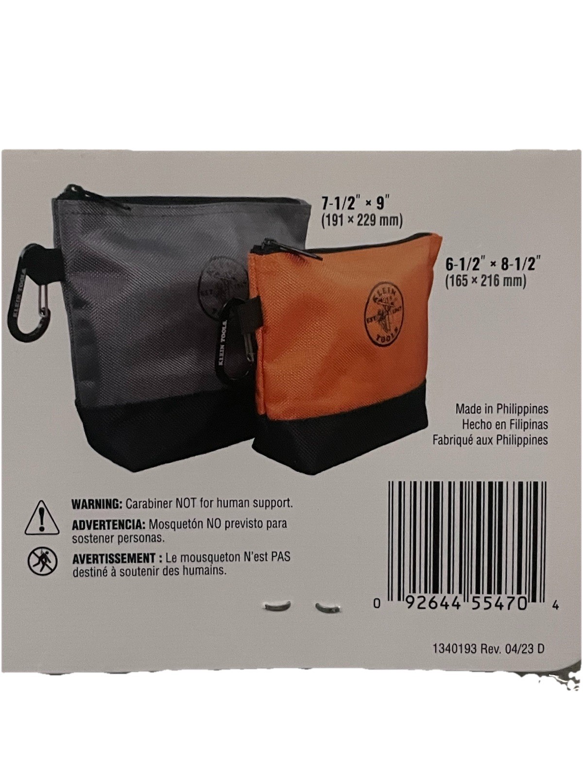 Klein Tools Stand Up Zipper Bag 2-Pack (Pouches)