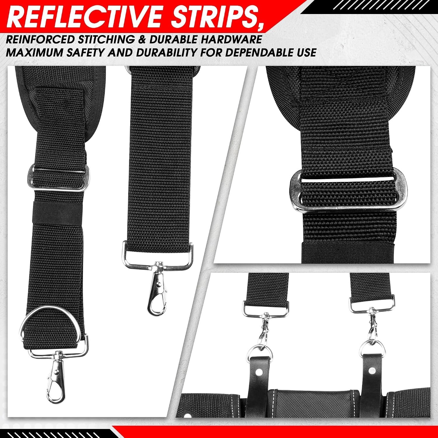 AP Duty Tool Belt with Suspenders Adjustable Carpenter Tool Pouch 600D Polyester