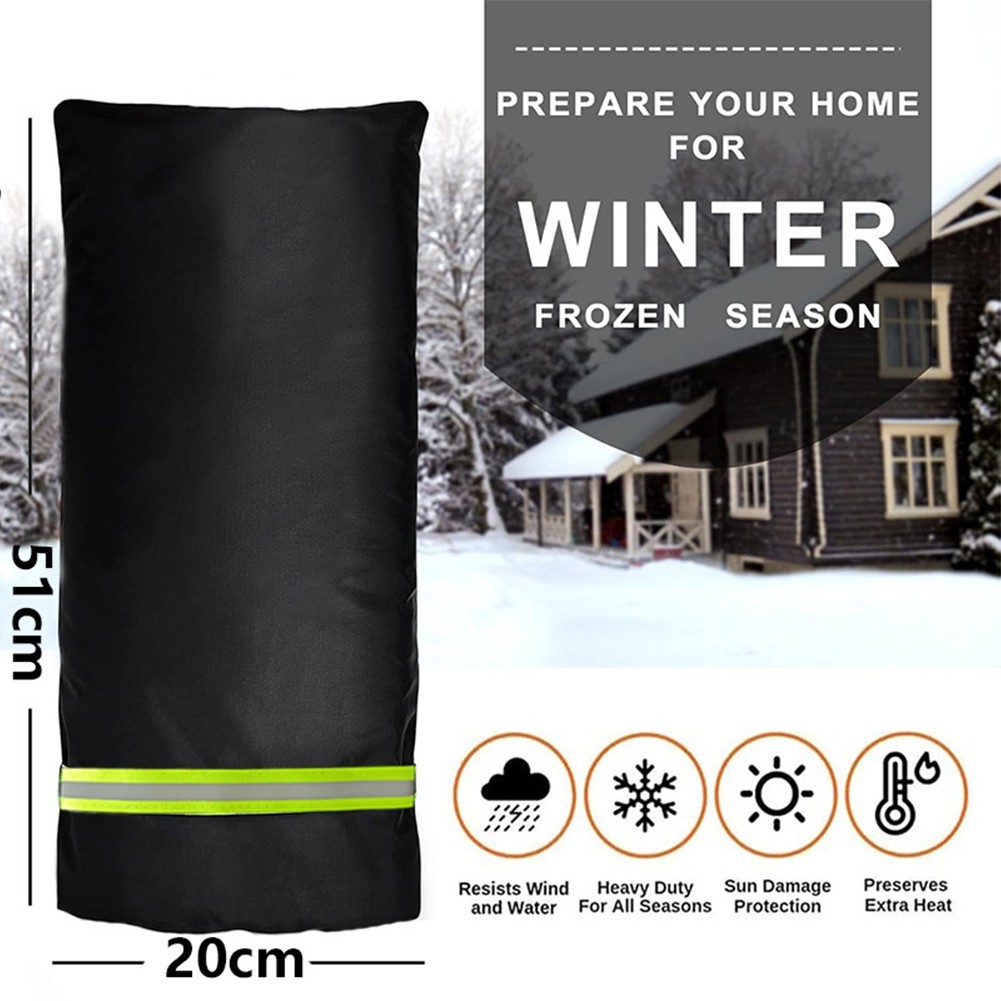 Outdoor Faucet Cover 20x51cm Waterproof Thick Layer Freeze Protection for Yard