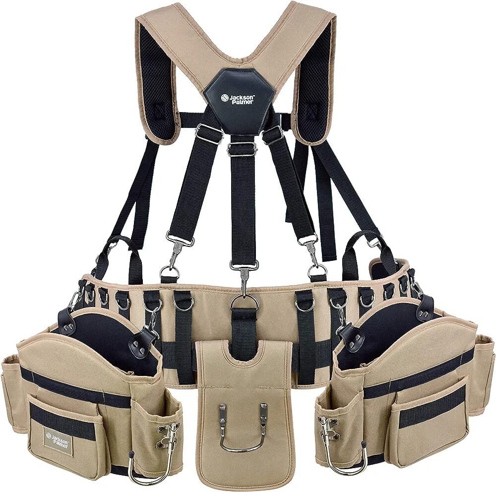 JACKSON PALMER Professional Tool Belt Construction Carpenter Pouch Suspension