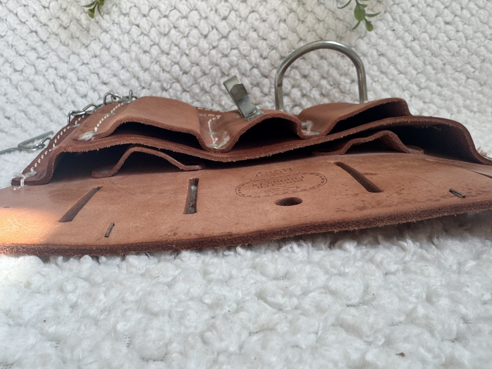 Rooster Leather Tool Pouch Electrician Lineman 4 Pocket R502 No Belt