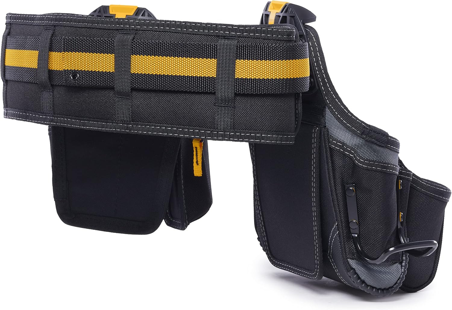 Cliptech – 3-Piece Handyman Tool Belt Set, TB-CT-111-CP | 2 Tool Pouches, Padded