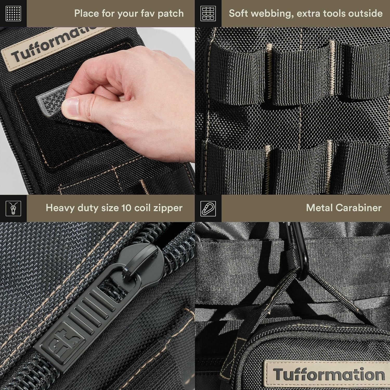 Heavy Duty Small Tool Bag Pouch Portable Utility Organizer Case with Zipper H..,