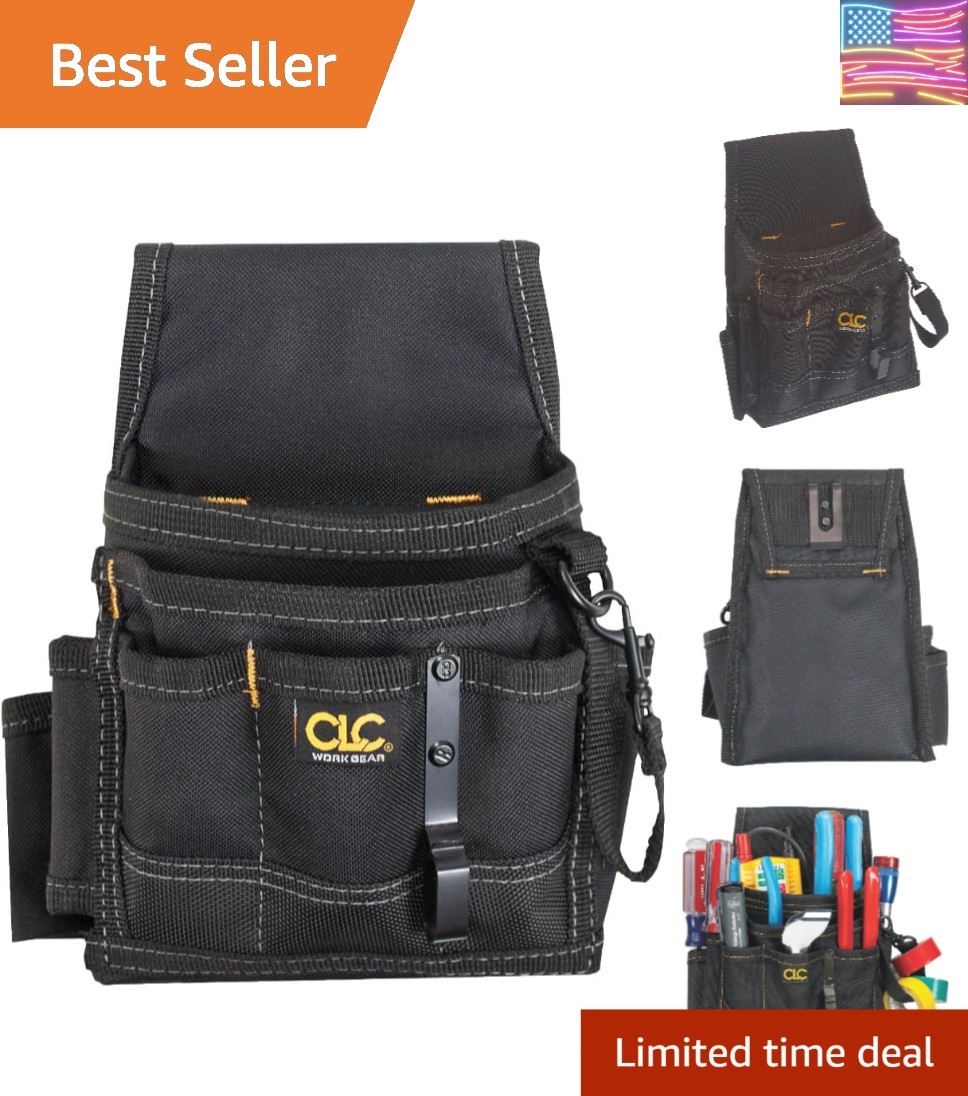 CLC 1503 Small Electrical Maintenance Pouch, Black, 9 Pocket .