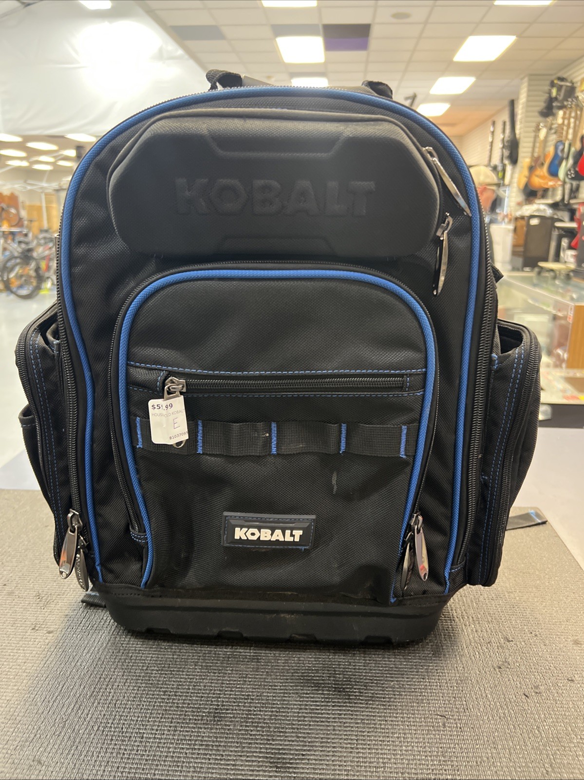 kobalt backpack tool bag With Hard Molded Base #5266227