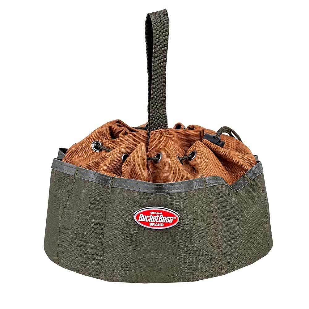 BucketBoss 25001 Canvas Organizer Parachute Bag with 19 Pockets for Nails,Scr…