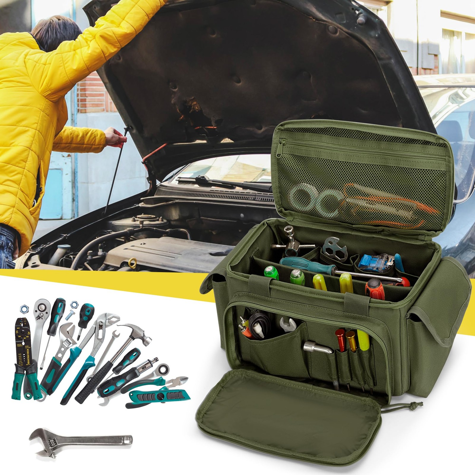 Small Tool Bag with Anti-friction and Thick Padded Bottom, Tool Storage Organ…