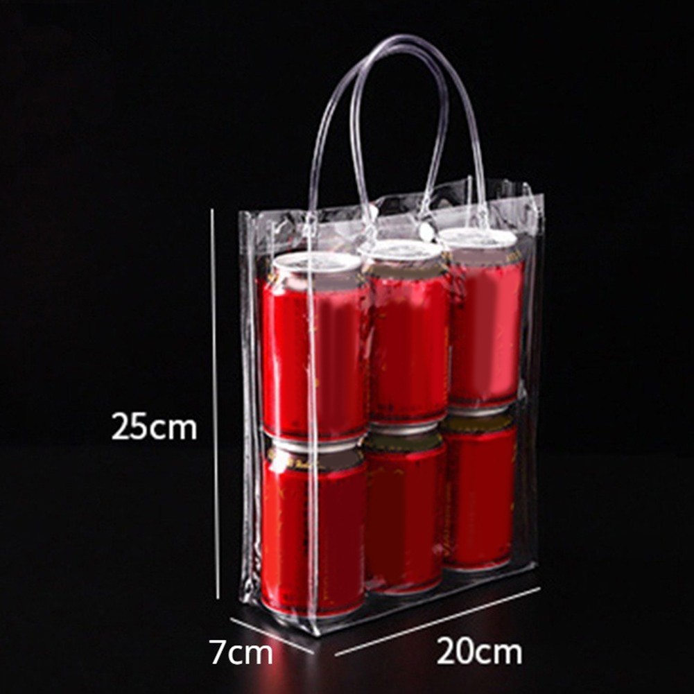 Clear PVC Plastic Tote Bag with Buttons Secure Packaging Solution Pack of 5