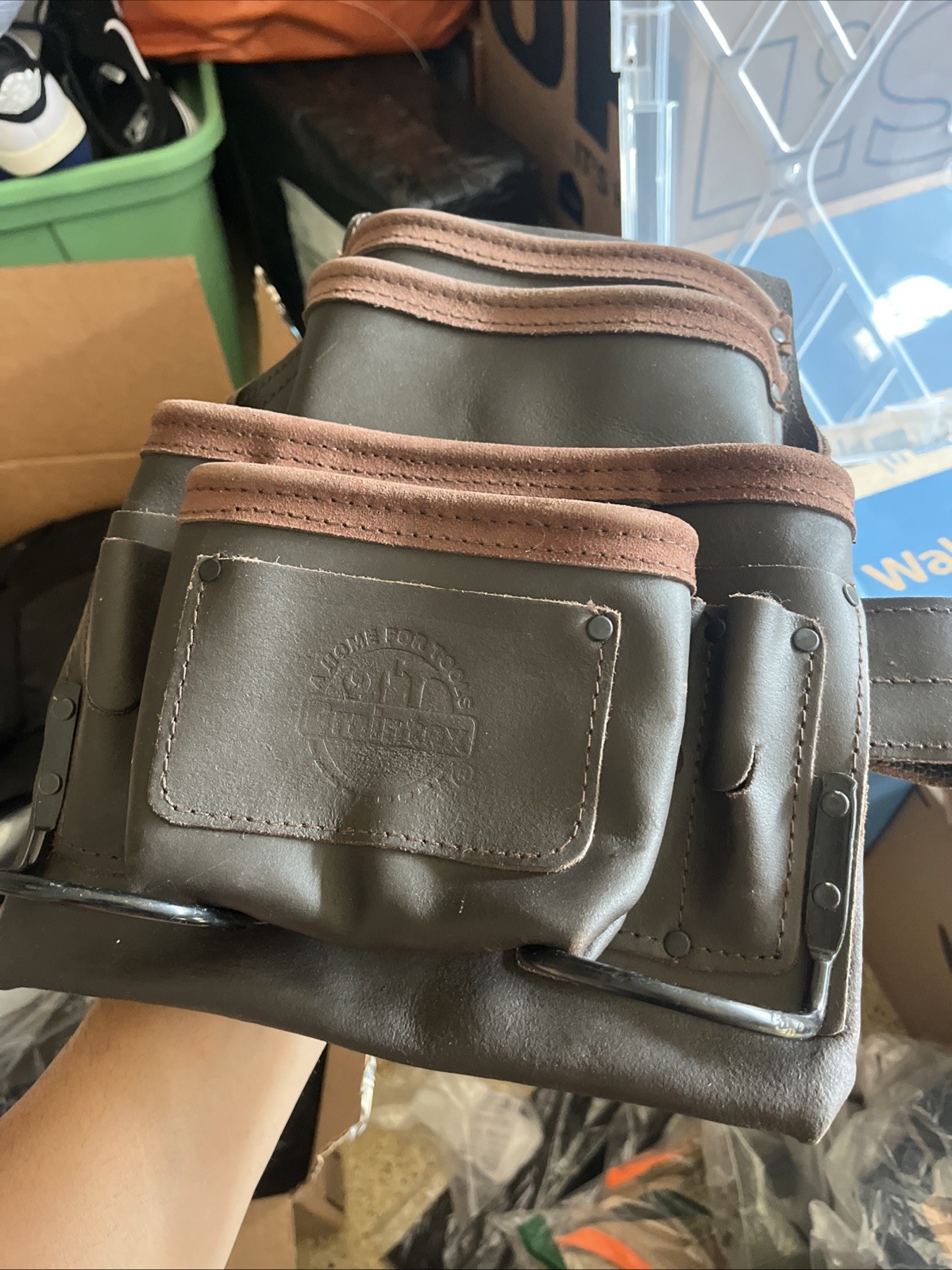 Graintex PS1234 10-Pocket Oil Tanned Leather Tool Pouch for Construction Trades