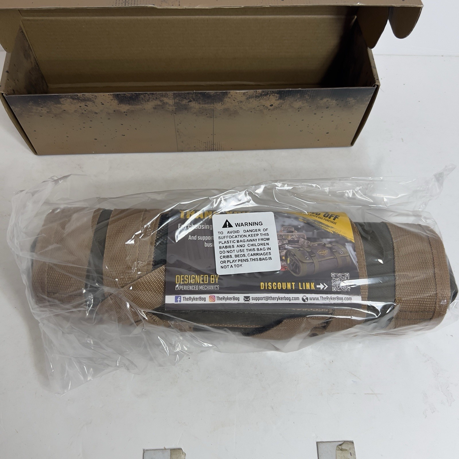 Ryker Original Tool Roll New Khaki 6 Pockets Detachable Heavy Duty