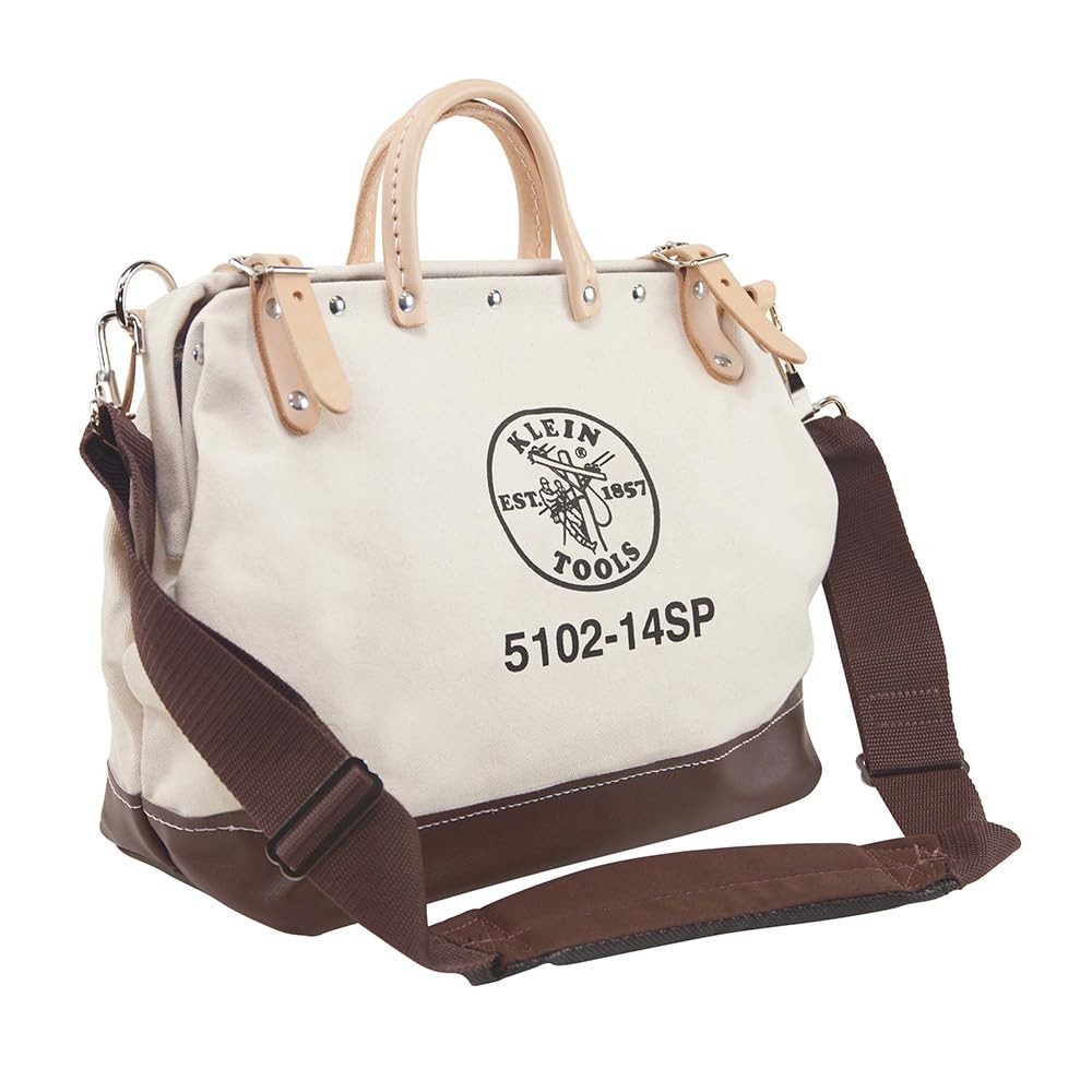 Klein Tools 510214SP Tool Bag with Detachable Shoulder Strap 14Inch, 10 Insid…