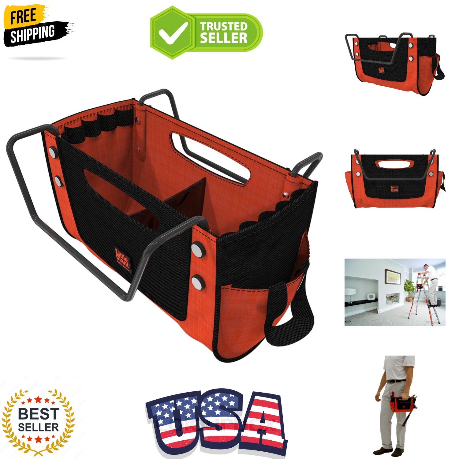 Ladders, Cargo Hold Tool Pouch, Ladder Accessory, Nylon, 15040-001