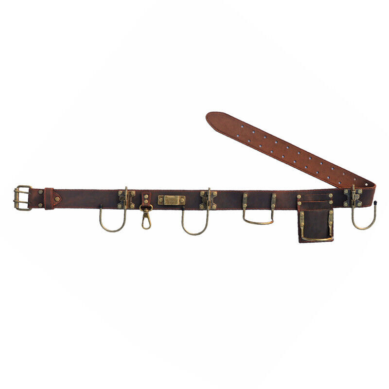TOURBON Leather 2″ Electrician Tool Belt Hammer Scaffolding Holder Drill Holster