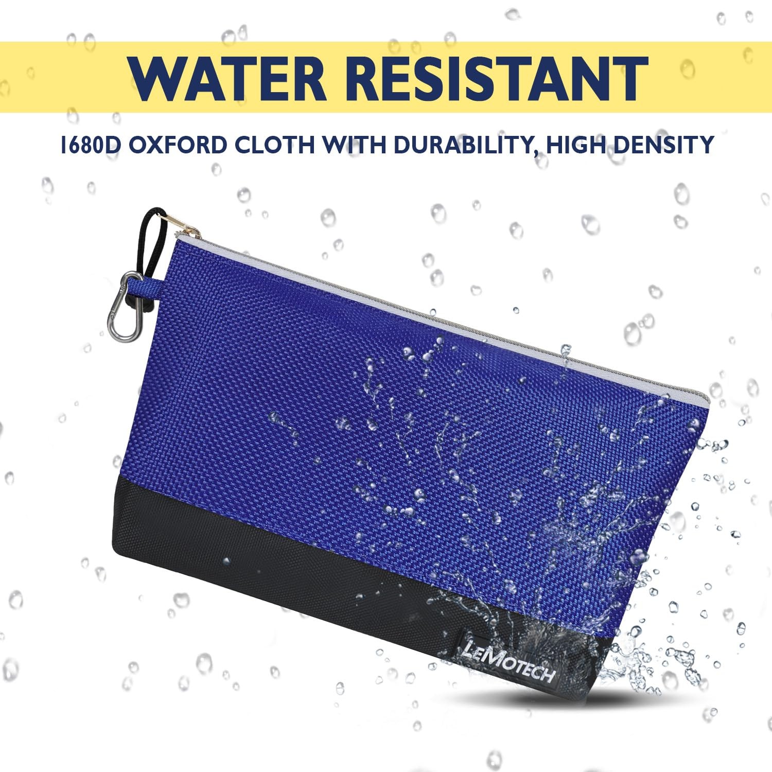 Tool Pouches With Zipper Stand-Up Small Bag Water Resistant 12 Inch 4 Pack