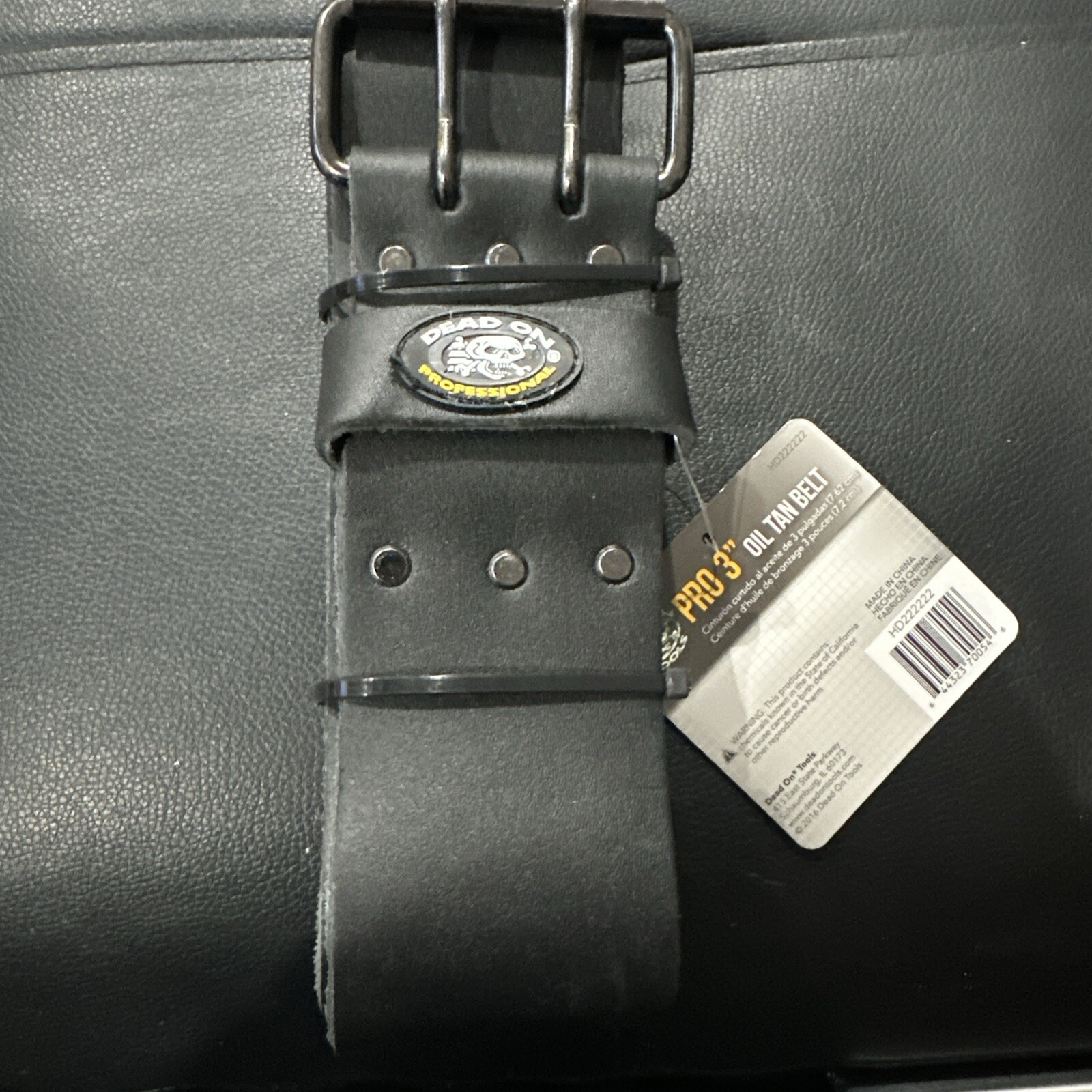 Dead On Professional 3” OIL TAN BELT Leather Tool Heavy Duty Double Buckle!!