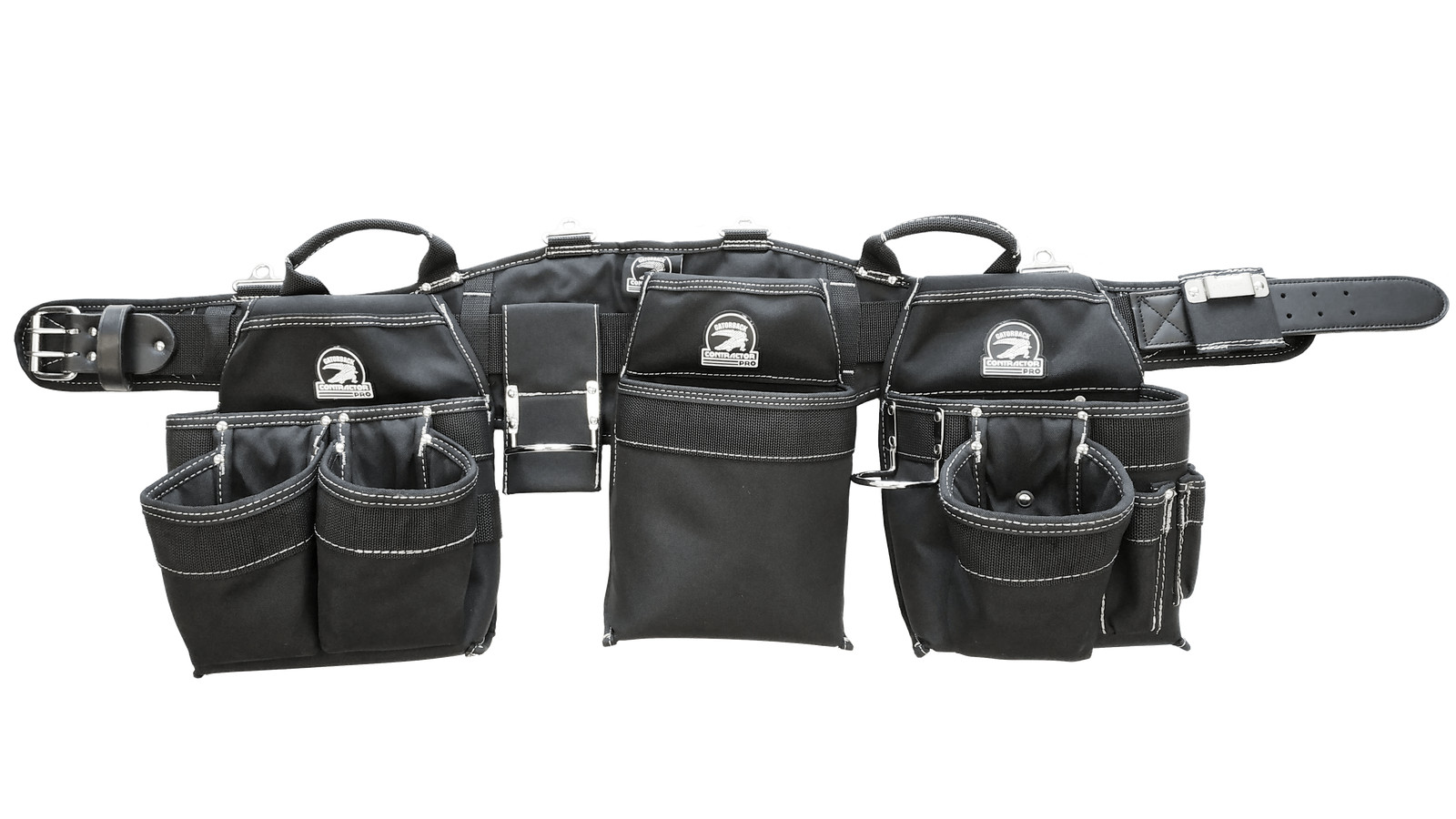 Gatorback Professional Carpenter’s Triple Tool Belt Combo B145 Adjustable Nylon