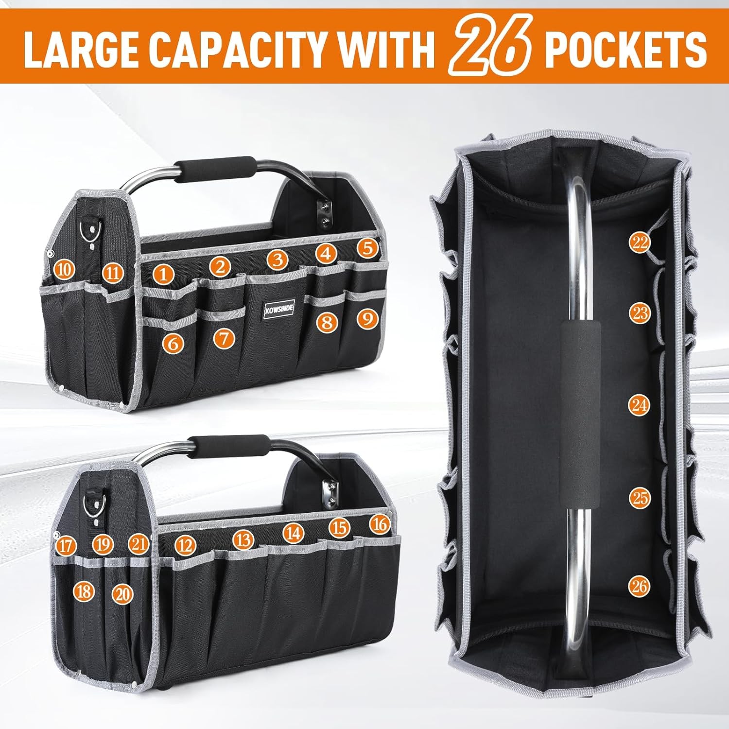 18 Inch Tool Bag, Electrician Tool Bag, Open Top Tool Bags