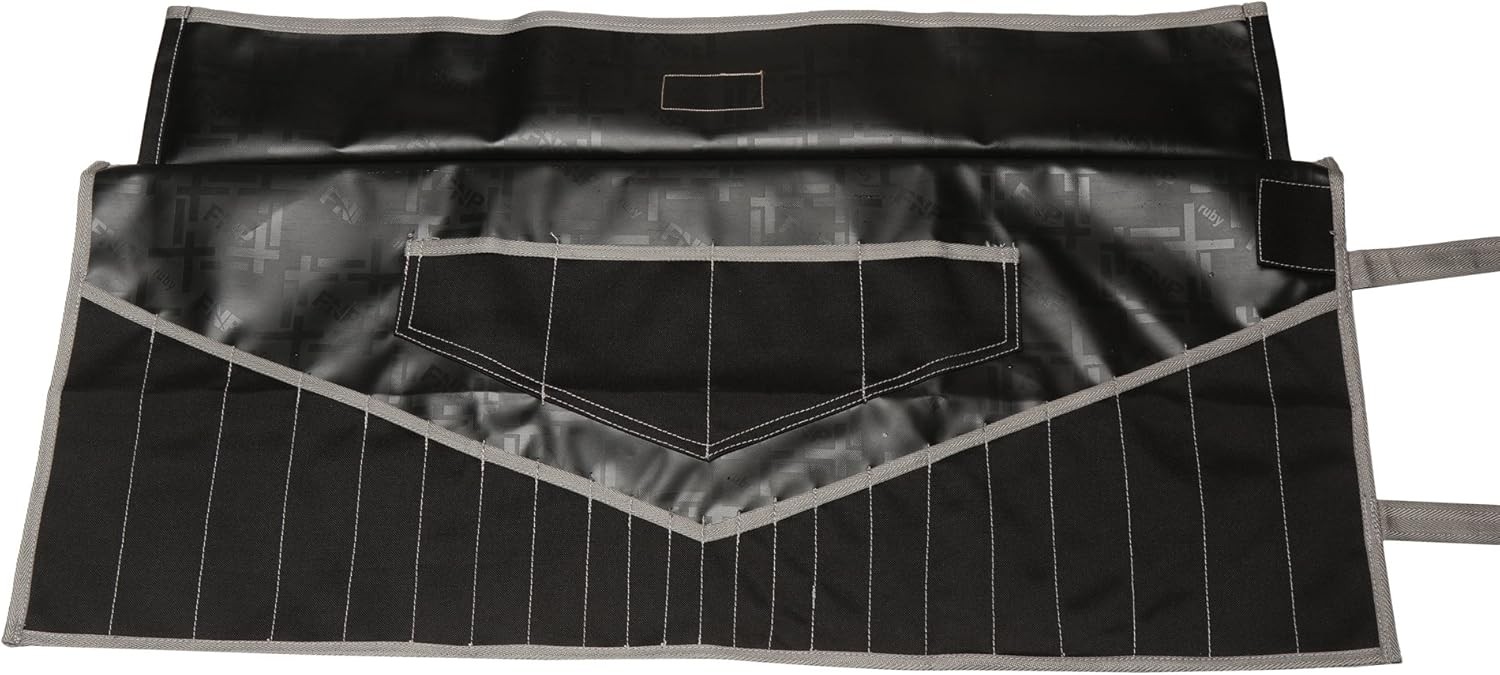 26 Pocket Wrench Roll-Up Pouch Organizer – SAE & Ballistic Polyester, Black