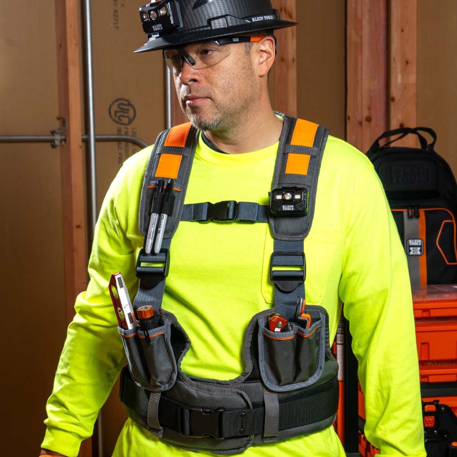 Klein Tools 55828MB MODBox Tool Vest, Fully Adjustable, Padded Comfort Support,