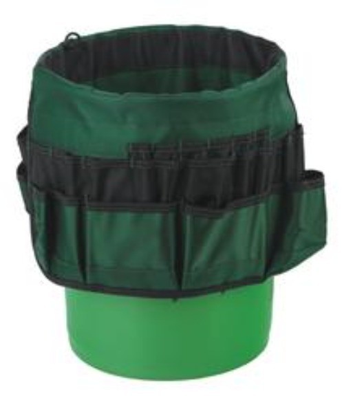 Masterforce Green & Black Bucket Tool Organizer 5-Gallon Heavy-Duty 1680 Denier