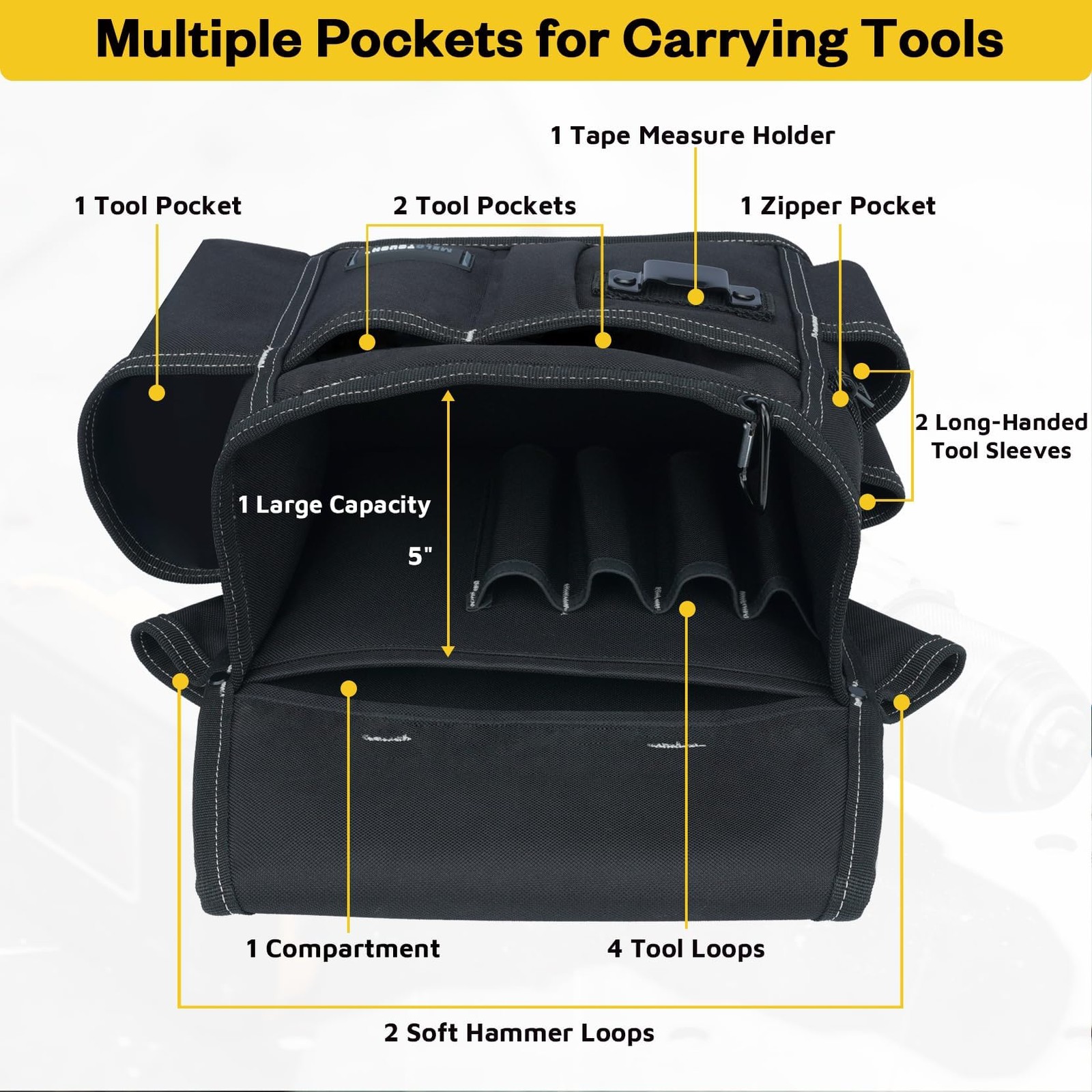 MELOTOUGH Professional Tool Belt Pouch,Small Tool Pouch with Belt,Left/Right …