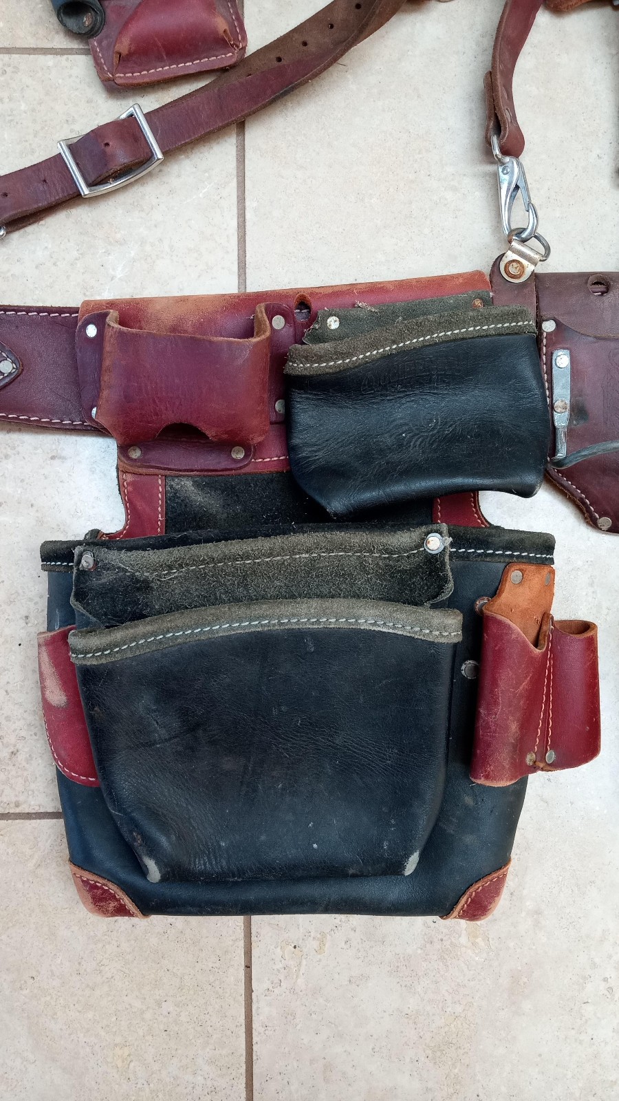 Complete Occendental Leather Tool Belt Susspenders Bags Made in USA