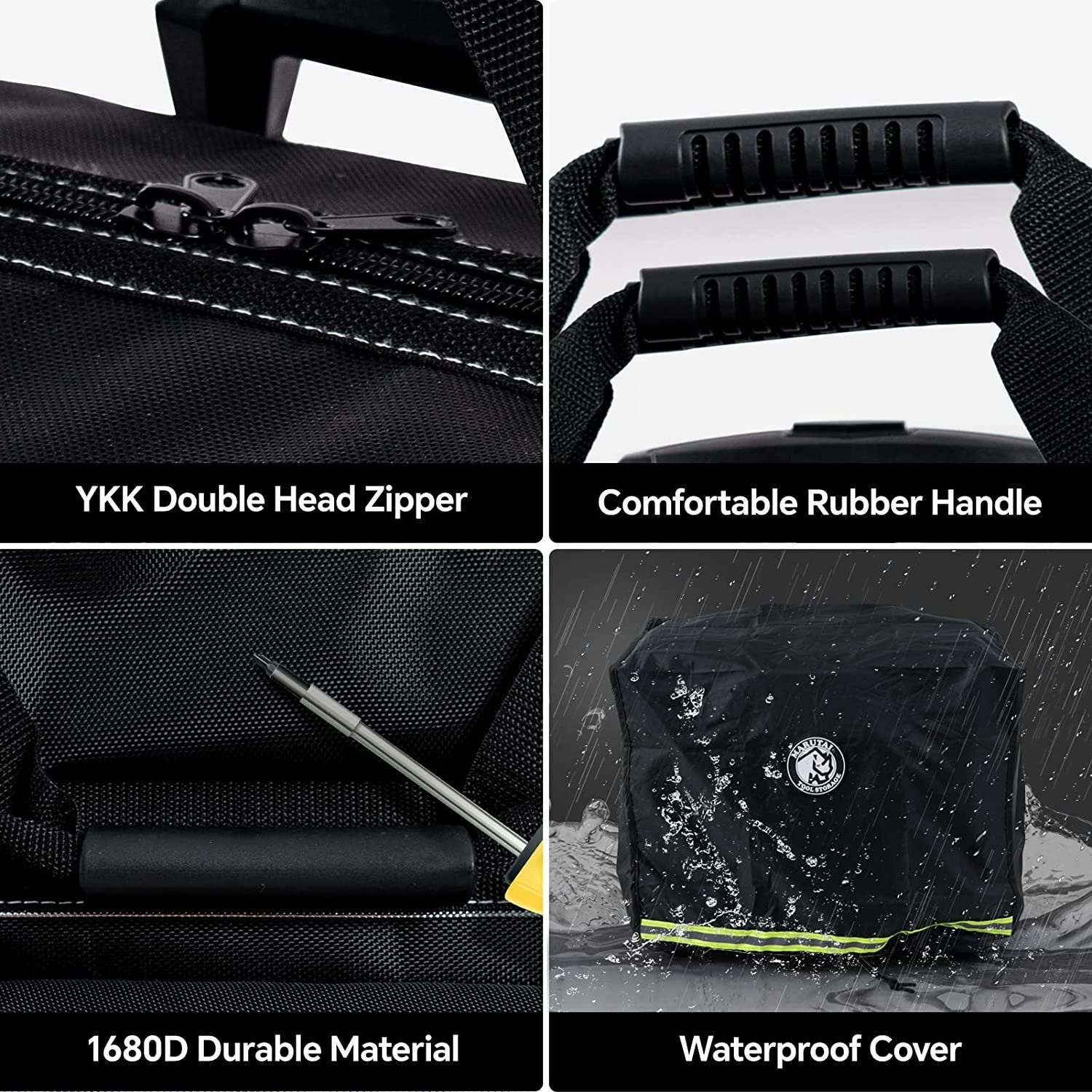 18” Rolling Tool Bag with Wheels Storage Organizer Rolling Tool Tote,
