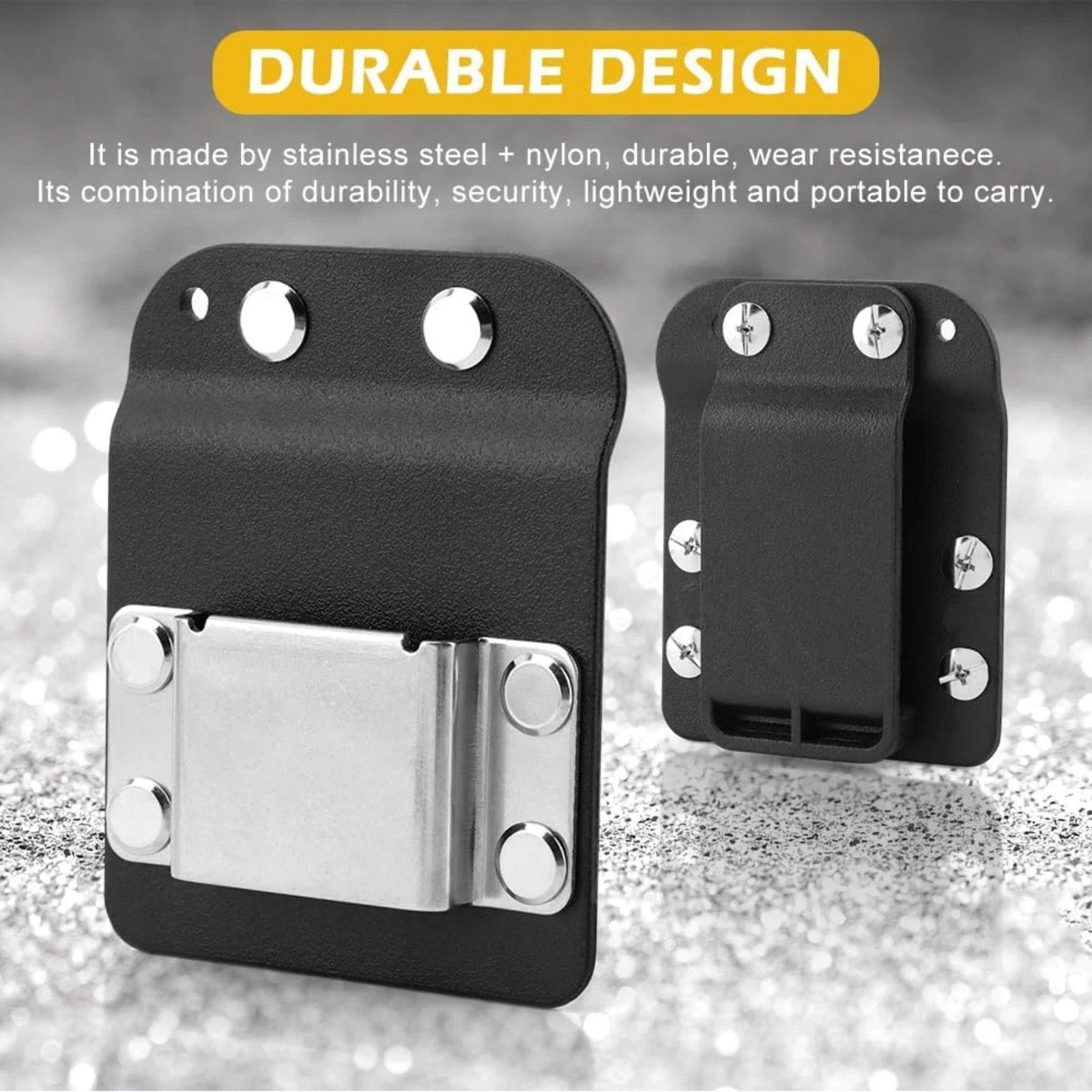 Belt Clip On Tape Measure Holder Black Metal Tool Holster For Drills Nailers