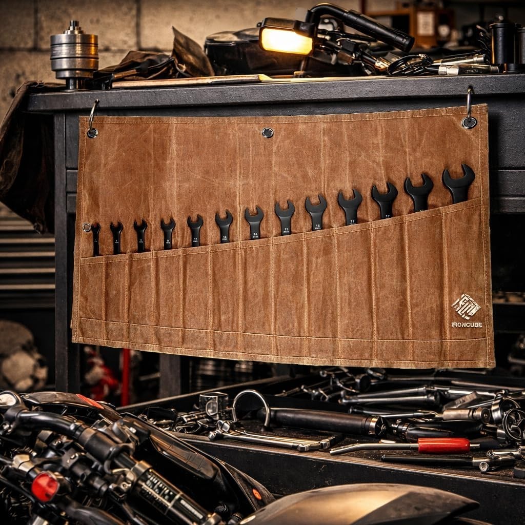 Tool Pouch, Roll-Up Storage Bag for Hand Tools & Wrenches.