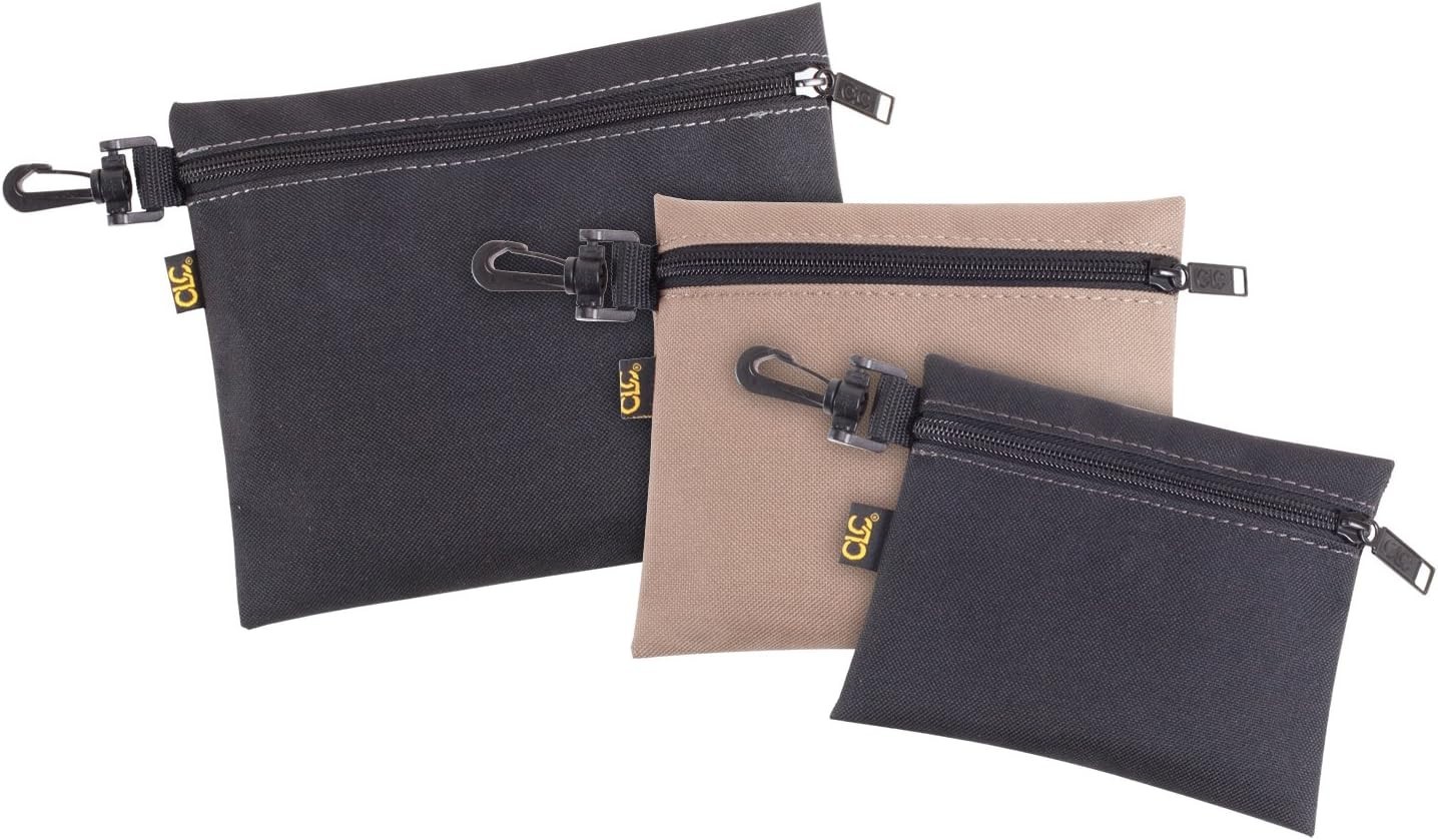 CLC 1100 Multi-Purpose Clip-on Zippered Poly Bags – 3 Pack for Easy Organization