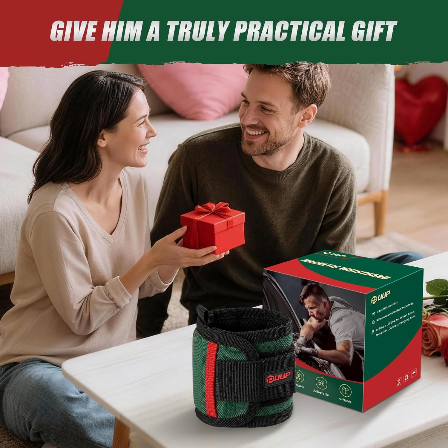 Rechargeable LED Wrist Tool Holder with Strong Magnets – Ultimate Handyman Gift