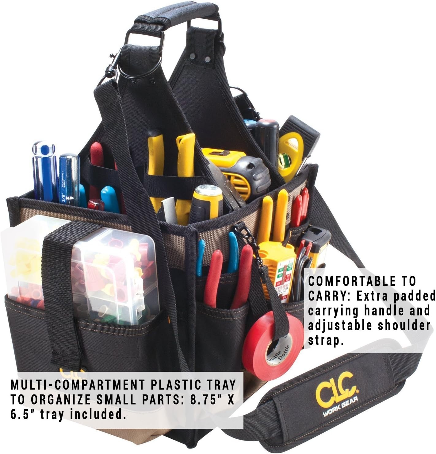 CLC 1528 Tool Carrier, Black 22 Pockets